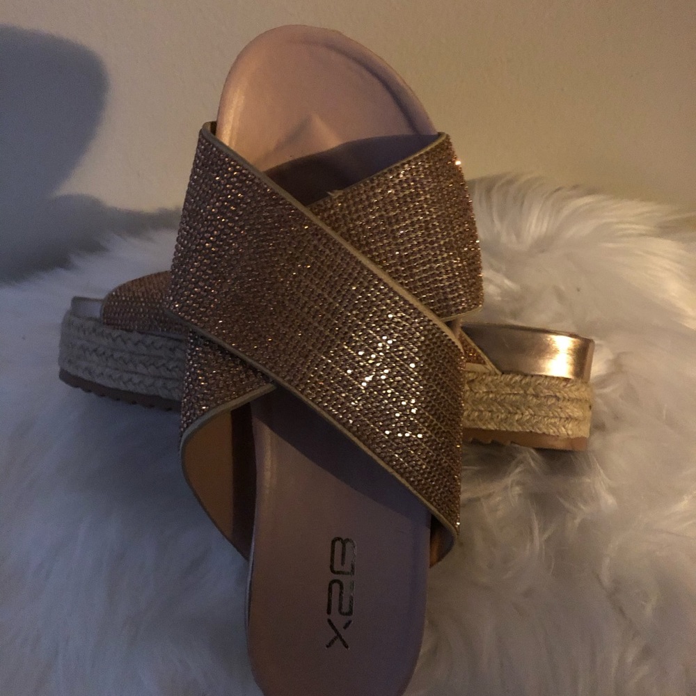Pink Rhinestone X2B Sandals - Picture 5 of 6